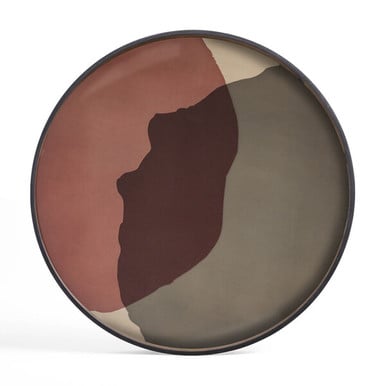 Ethnicraft Pinot Glass Tray 92cm with Combined Dots Design
