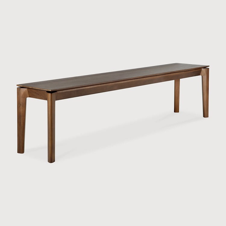 Ethnicraft Bok Walnut Finish Bench 186 x 35 x 46 cm
