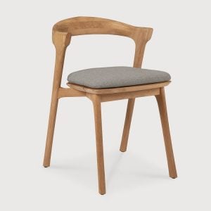 Ethnicraft Bok Teak Outdoor Dining Chair free mocha cushion | Bed Sava