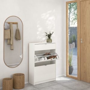 Shoes Shoe Cabinet 2 Flip Down Doors + 1 Drawer | Bed Sava