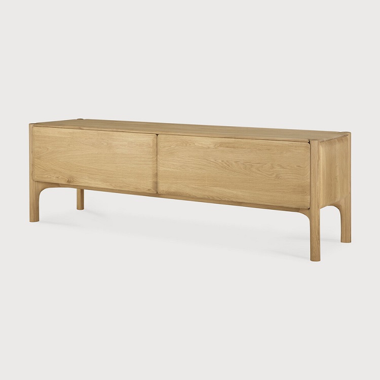 Ethnicraft Oak Round Edge TV Media Unit PI width 164 depth 45 height 53cm