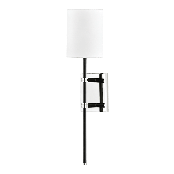Denise Wall Light Nickel, Wall Light, Polished Nickel/Black - Andrew Martin