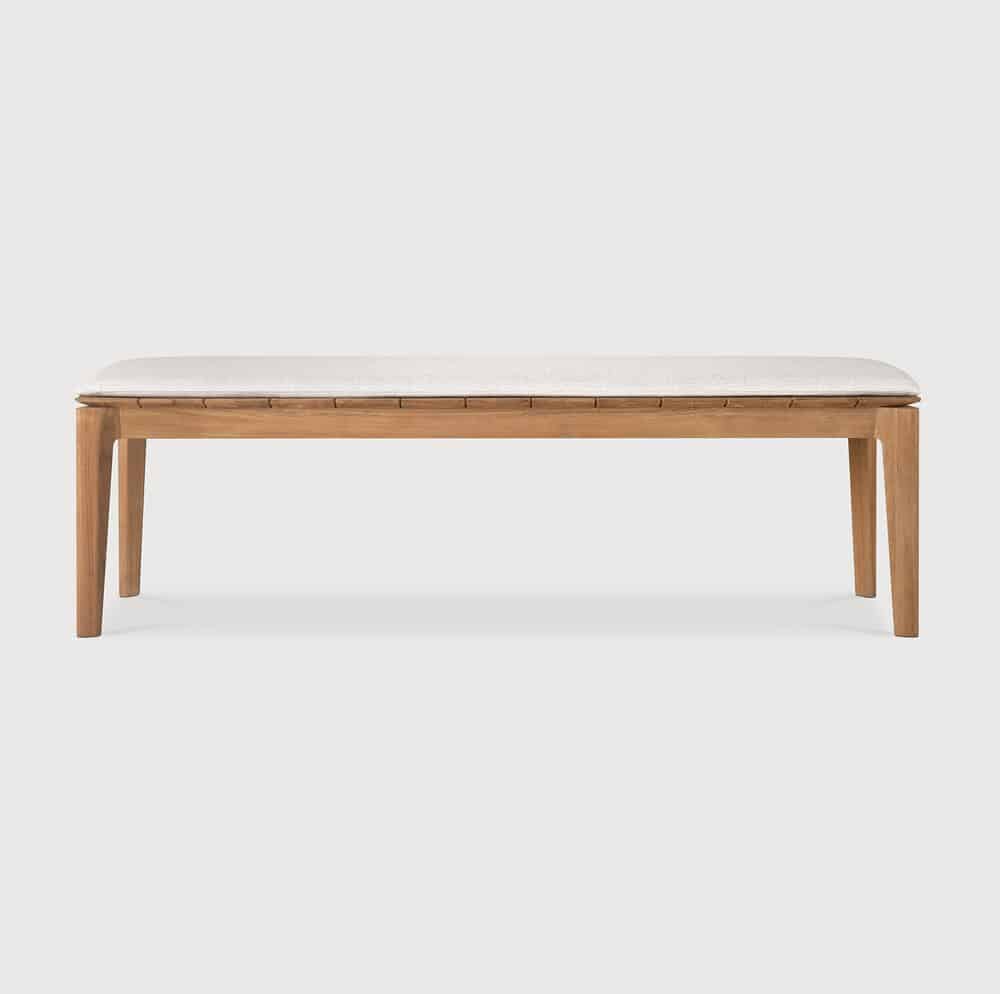 Teak Outdoor Bench Ethnicraft Bok small 137x35x46cm off white