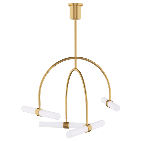 Calumn 4 Light Chandelier Brass, 4 Light, Natural Brass - Andrew Martin