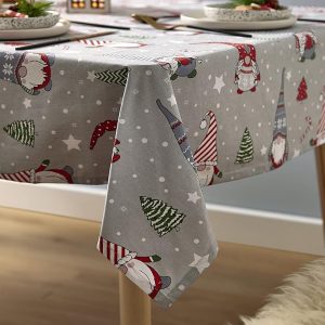 Catherine Lansfield Christmas Gnome Cotton Dining Table Cloth | Bed Sava