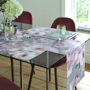 Catherine Lansfield Dramatic Floral Cotton Dining Table Runner | Bed Sava