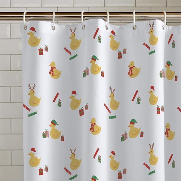 Catherine Lansfield Christmas Quacker Shower Curtain | Bed Sava