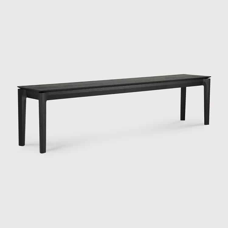 Ethnicraft Bok Black Oak Bench 186 x 35 x 46 cm