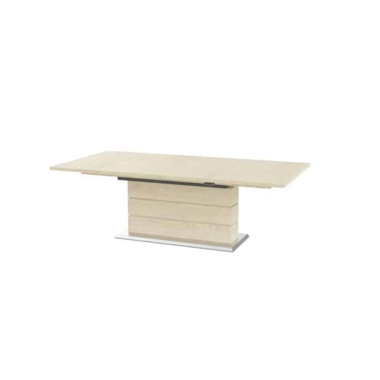 Skovby 30 Height Adjustable Dining Table solid white oiled oak