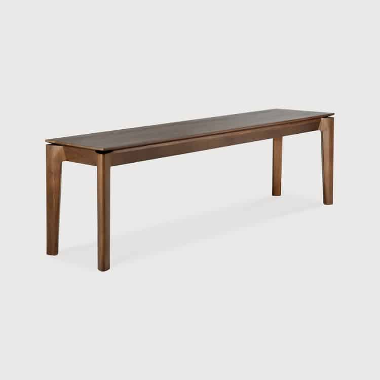Ethnicraft Bok Walnut Finish Bench 166 x 35 x 46 cm