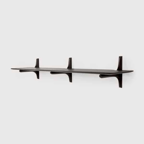 Ethnicraft Dark Wood Single Wall Shelf PI long shelf | Bed Sava