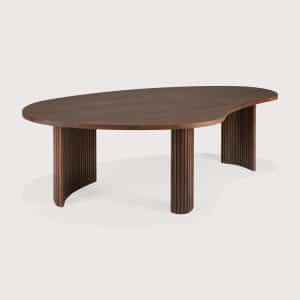 Ethnicraft Walnut Finish Coffee Table Boomerang large | Bed Sava