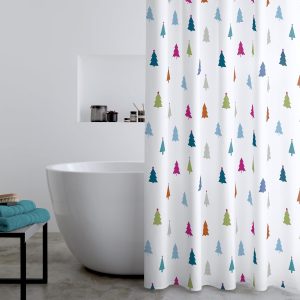 Catherine Lansfield Christmas Tree Shower Curtain | Bed Sava