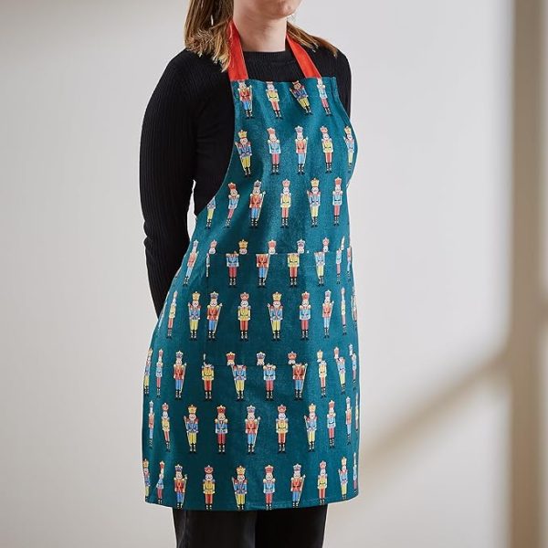 Catherine Lansfield Christmas Nutcracker Cotton Adult Kitchen Apron | Bed Sava