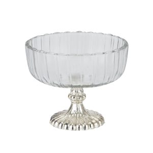 Small Fluted Glass Display Bowl | Bed Sava