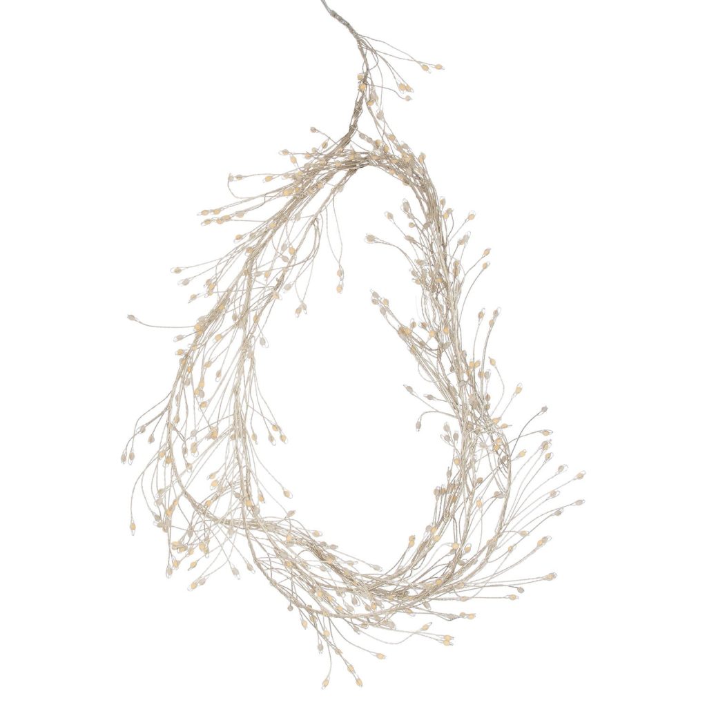 2.75m9ft Plug-In LED 8 Sequence Warm White Cluster String