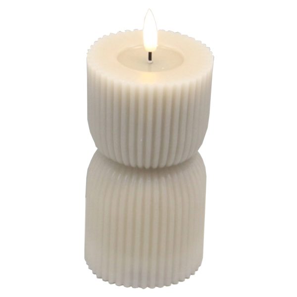 Luxe Collection Natural Glow 275×6 Stone Carved LED Candle | Bed Sava