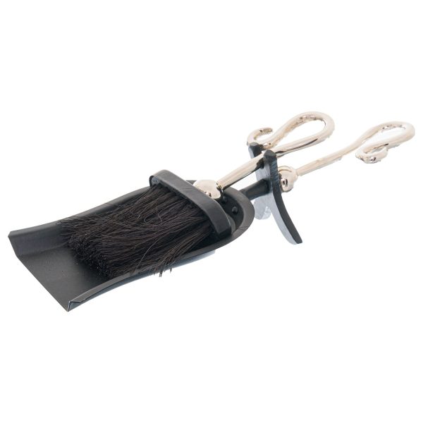 Chrome Crook Handled Hearth Tidy | Bed Sava