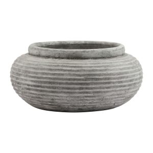 Athena Round Ribbed Planter | Bed Sava