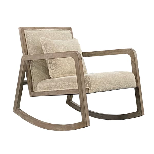 Jed Rocking Chair White, Rocking Chair - Andrew Martin Boucle