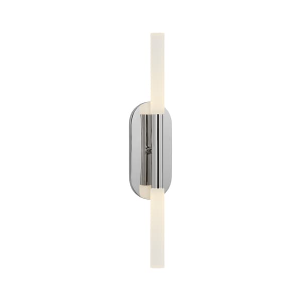 Rousseau Wall Light Nickel, Wall Light, Polished Nickel & Etched Crystal - Andrew Martin