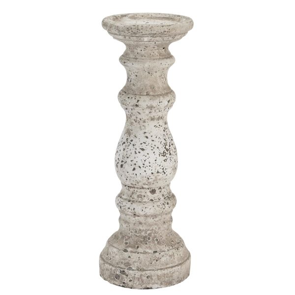 Large Stone Ceramic Column Candle Holder | Bed Sava