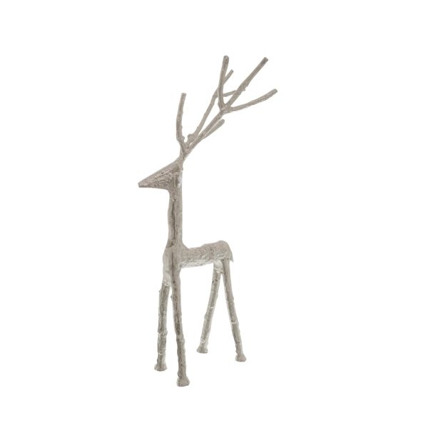 Small Silver Standing Stag Ornament | Bed Sava