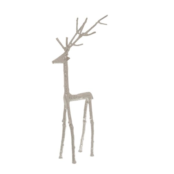 Silver Standing Stag Ornament | Bed Sava