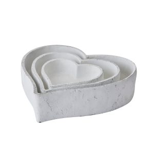 Set Of Three Large Matt White Ceramic Dishes | Bed Sava