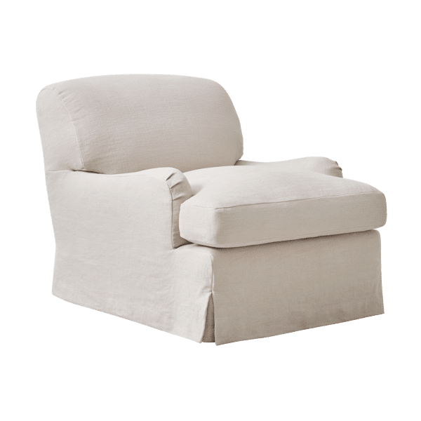 Lady May Chair, Stone, Armchair, Light Neutral - Andrew Martin Linen