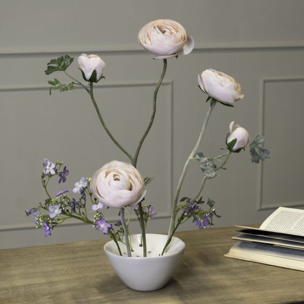 Off White Ceramic Flower Frog | Bed Sava