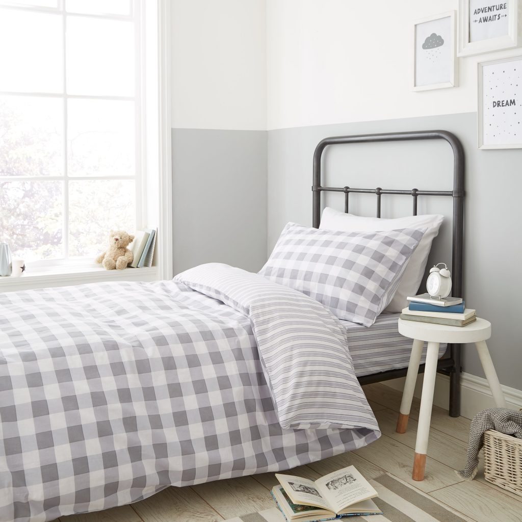 Bianca Check and Stripe Cotton Fitted Sheet