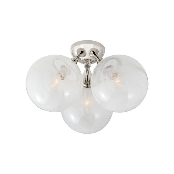 Cristol Flush Light Nickel, Flush Mount, Polished Nickel - Andrew Martin