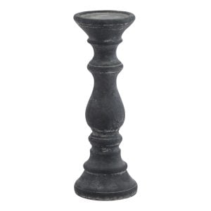 Amalfi Grey Column Candle Holder | Bed Sava