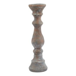 Siena Large Brown Column Candle Holder | Bed Sava