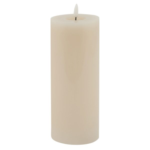 Luxe Collection Melt Effect 35×9 Taupe LED Wax Candle | Bed Sava