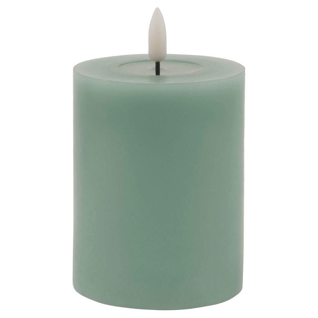 Luxe Collection Melt Effect 3x4 Sage LED Wax Candle