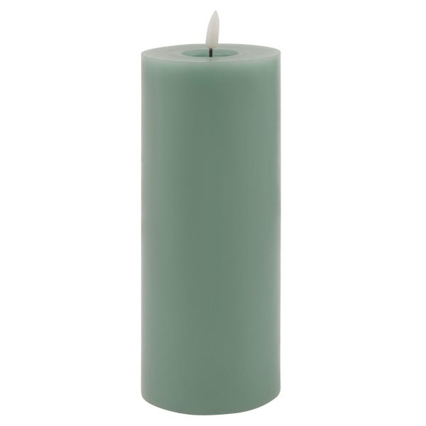 Luxe Collection Melt Effect 35×9 Sage LED Wax Candle | Bed Sava