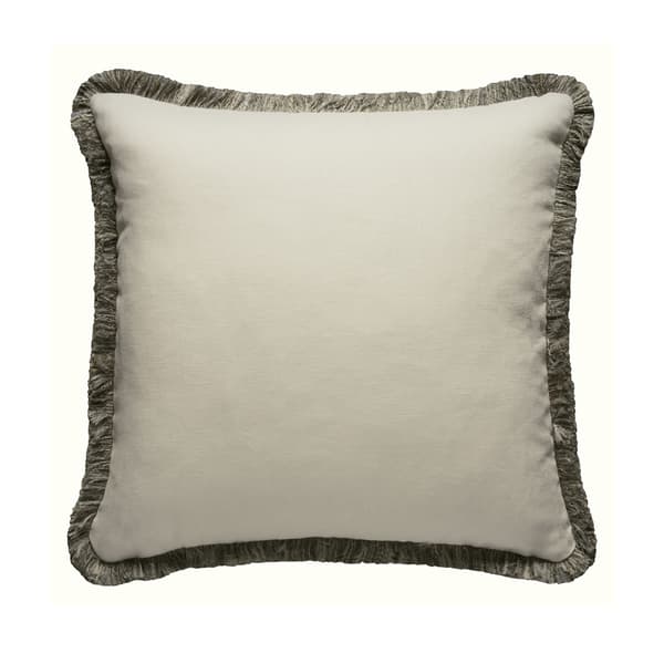 Beagle Cloud/Stormy, Sustainable Feather, Cushion, Cloud & Stormy - Andrew Martin With Trim/Fringe & Linen & Linen Blend Plain