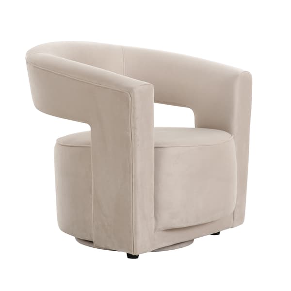 Madison Swivel Chair Stone Velvet, Swivel Chair, Dove Grey Velvet - Andrew Martin