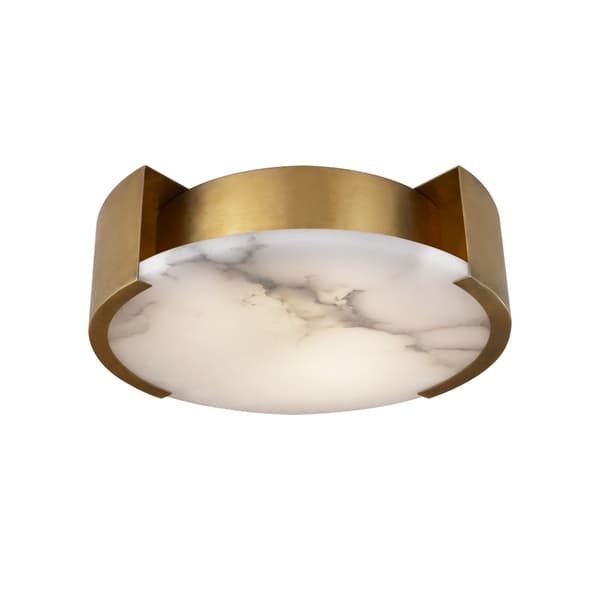 Melange Flush Light Brass, Flush Mount, Small, Antique-Burnished Brass - Andrew Martin