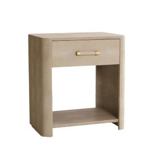 Moby Bedside Table Cream Bedside Table  Andrew Martin | Bed Sava