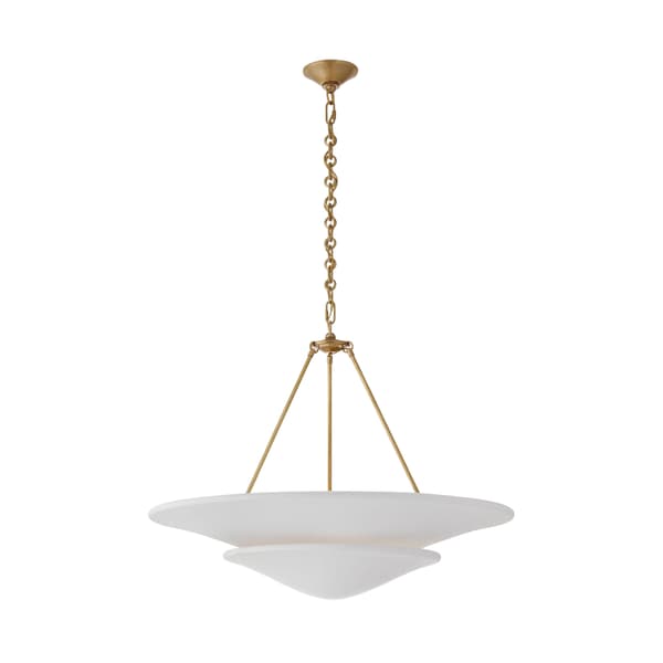 Mollino Chandelier Brass, Gold/White - Andrew Martin