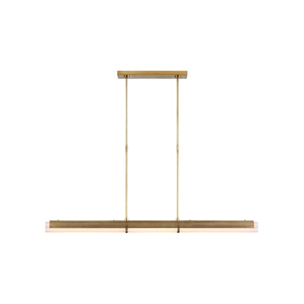 Precision Linear Pendant Brass, Pendant Light, Antique-Burnished Brass - Andrew Martin