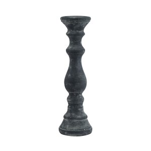 Amalfi Large Grey Column Candle Holder | Bed Sava