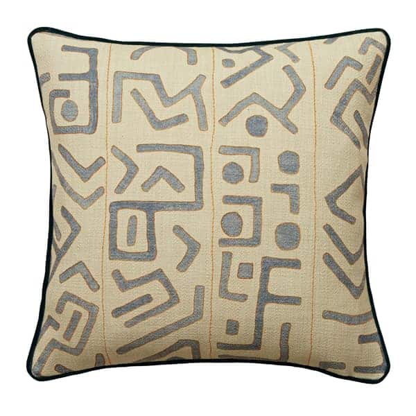 Trojan Denim Outdoor, Hollowfibre, Cushion, 55cm x 55cm - Andrew Martin Geometric