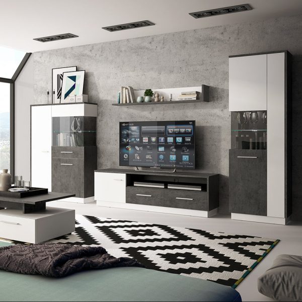 Zingaro 1 Door 2 Drawer Wide TV Cabinet | Bed Sava
