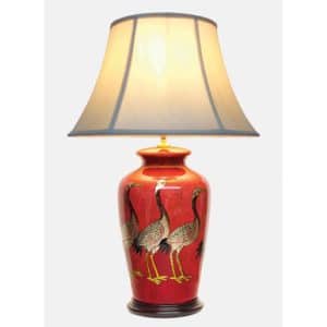 Pair of Oriental Table Lamps  Crane | Bed Sava