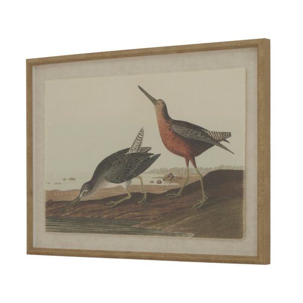 Flora  Fauna Collection Snipes On Linen In Beaded Frame | Bed Sava