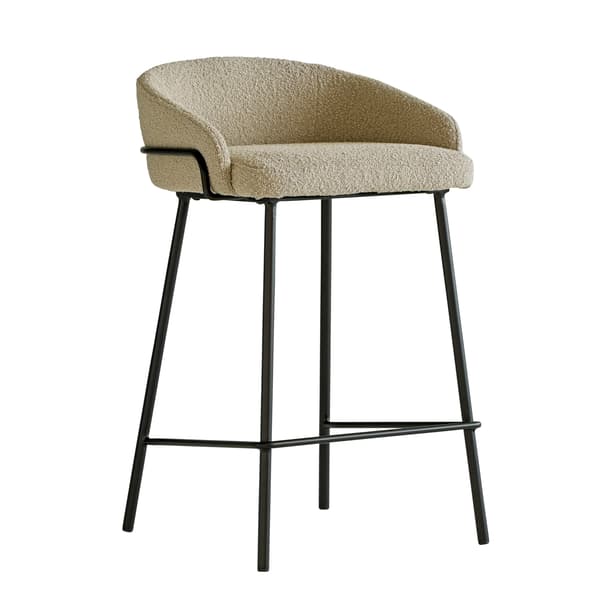 Cara Bar Stool, Bar Stool, Bronze/Brown/Dark Neutral - Andrew Martin Boucle & Other Fabric